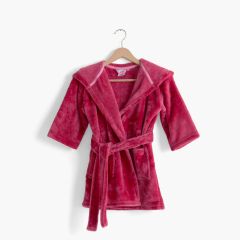 Халат дитячий флісовий з каптуром та вишивкою HAPPYFUL