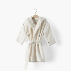 Дитячий махровий халат з каптуром та вишивкою AMORE