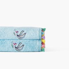 Махровий рушник для рук з бавовни та бамбукової віскози з вишивкою DEMILUNE