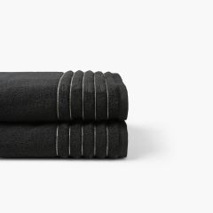 Махровий рушник для рук з бавовни з вишивкою IKEBANA сірий