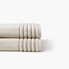 Махровий рушник для душу з бавовни з вишивкою IKEBANA сірий