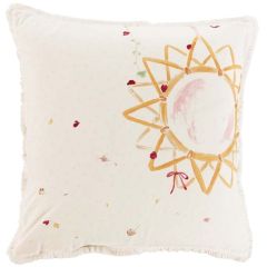 Квадратна наволочка з подвійним декором з органічної бавовни RAPHIA