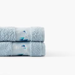 Махровий рушник для рук з вишивкою STELLAIRE крижано-блакитний