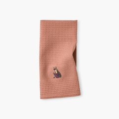 Рушник вафельний для кухні з вишивкою PANTERA бежевий