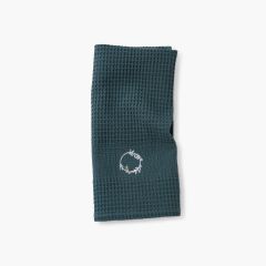 Рушник вафельний для кухні з вишивкою VEILLEE темно-сірий